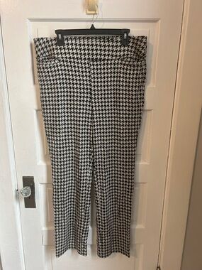 Lane Bryant Black and White Houndstooth Boot Cut Pants